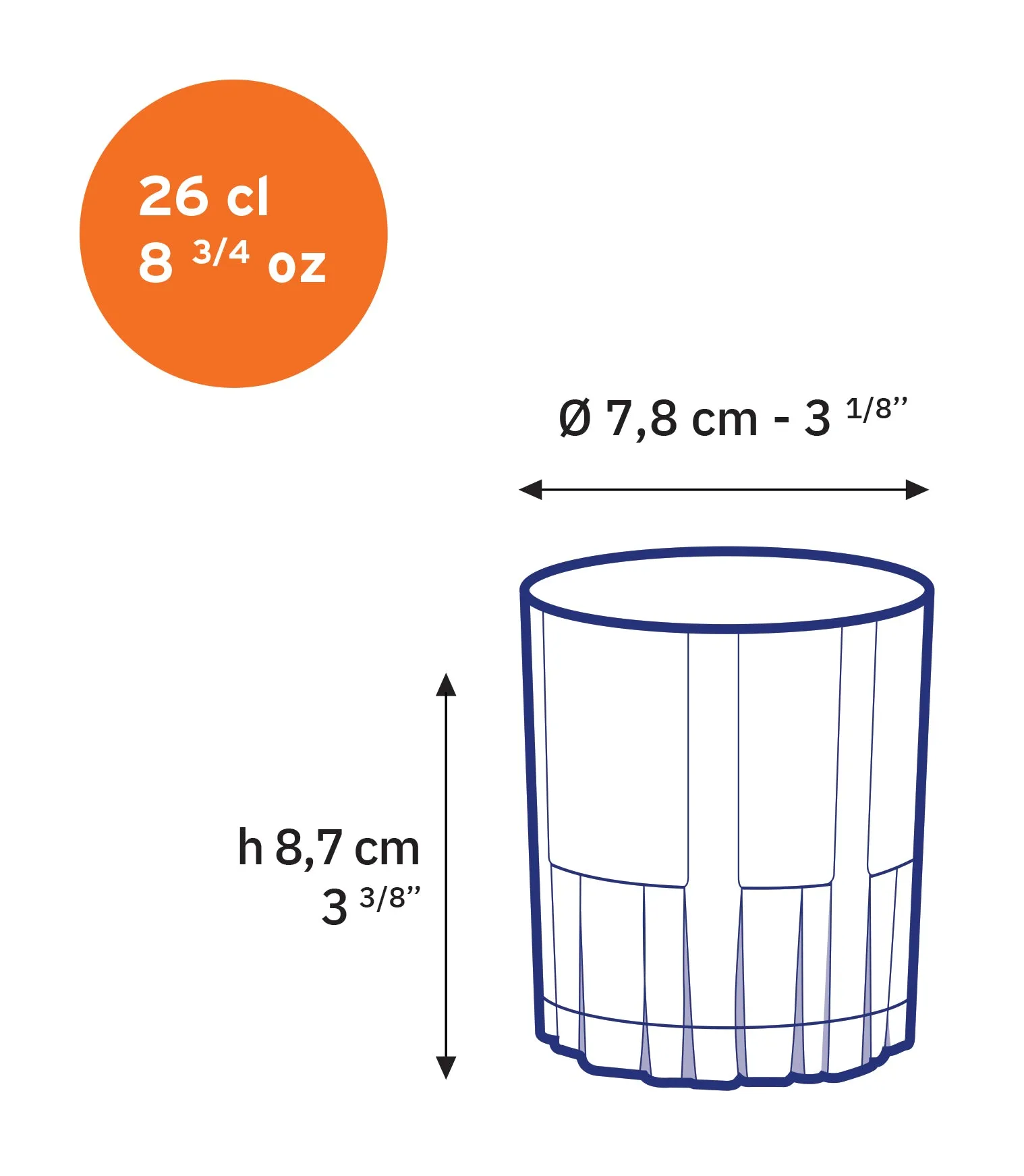 Jazz Glass Tumbler - Set of 6